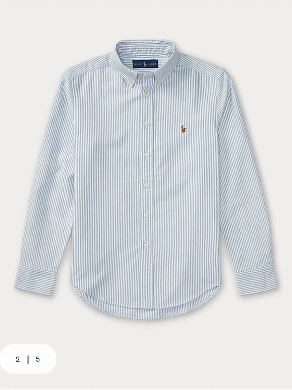 Ralph Lauren Boys Striped Cotton Oxford Shirt